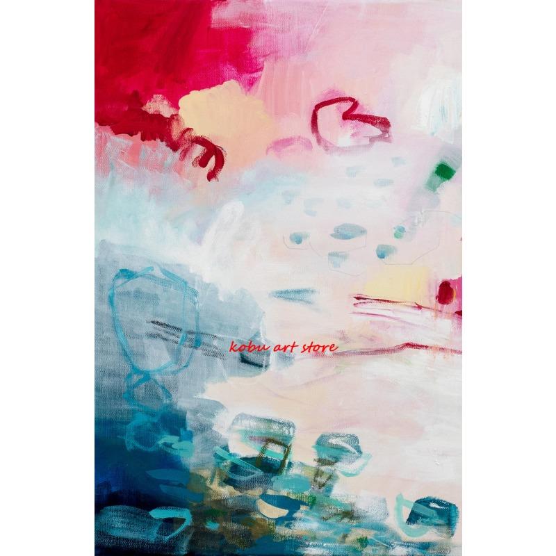 Colorful Abstract Modern Green Orange Red Posters and Prints Canvas Paintings Wall Art Pictures for Living Room Home Decoration