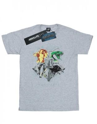 Girls Hogwarts Painted Crest Cotton T-Shirt