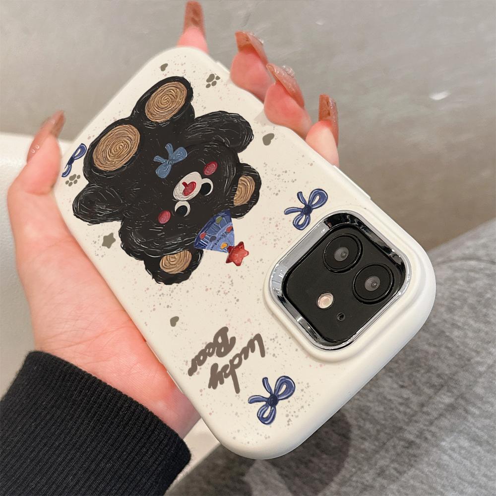 Einfarbige silberne Randlinse Fettgehäuse Weiche TPU-Flüssigsilikonabdeckung Stoßfeste Telefonhülle für Huawei Honor iPhone Infinix Tecno Vivo