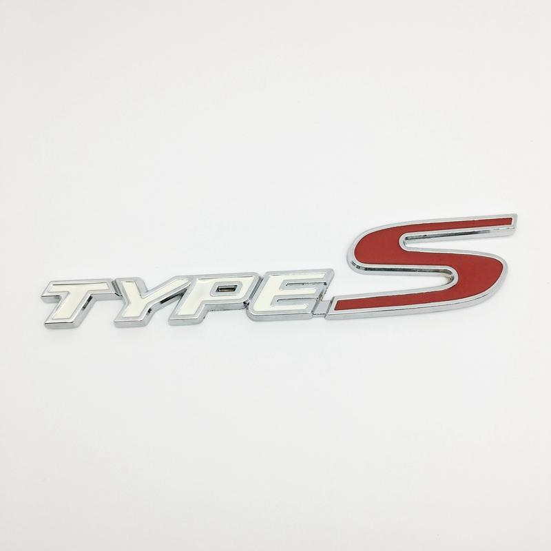 ANTINIYA 3D Metal TYPE S Logo Sticker Badge Car Side Rear Emblems For Honda Acura Accord Civic Spirior Odyssey Decor Sticker