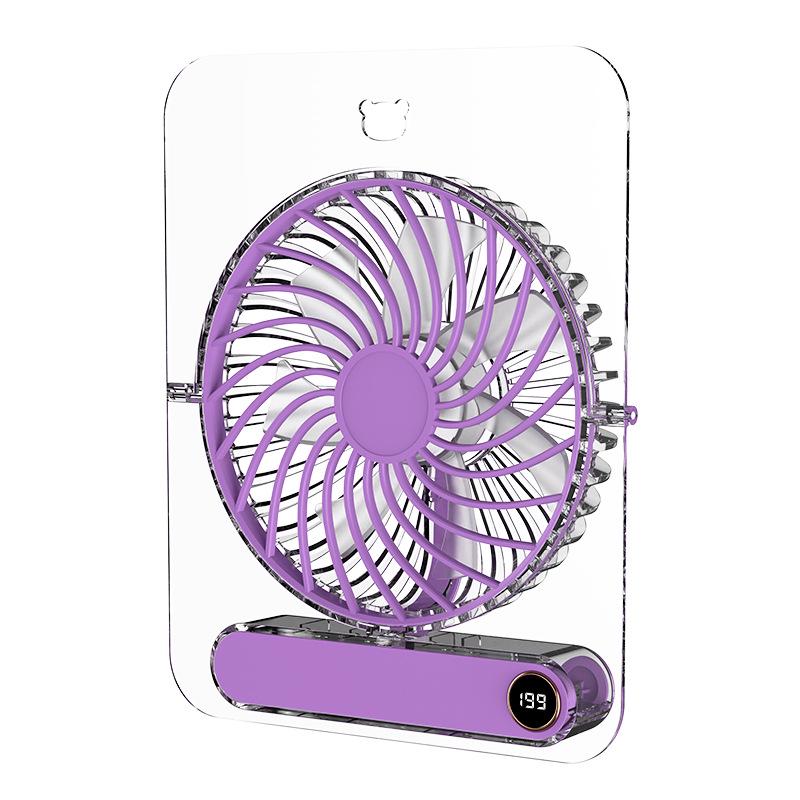 100-Speed USB Circulating Desktop & Wall-Mounted Electric Fan with Timer & Digital Display