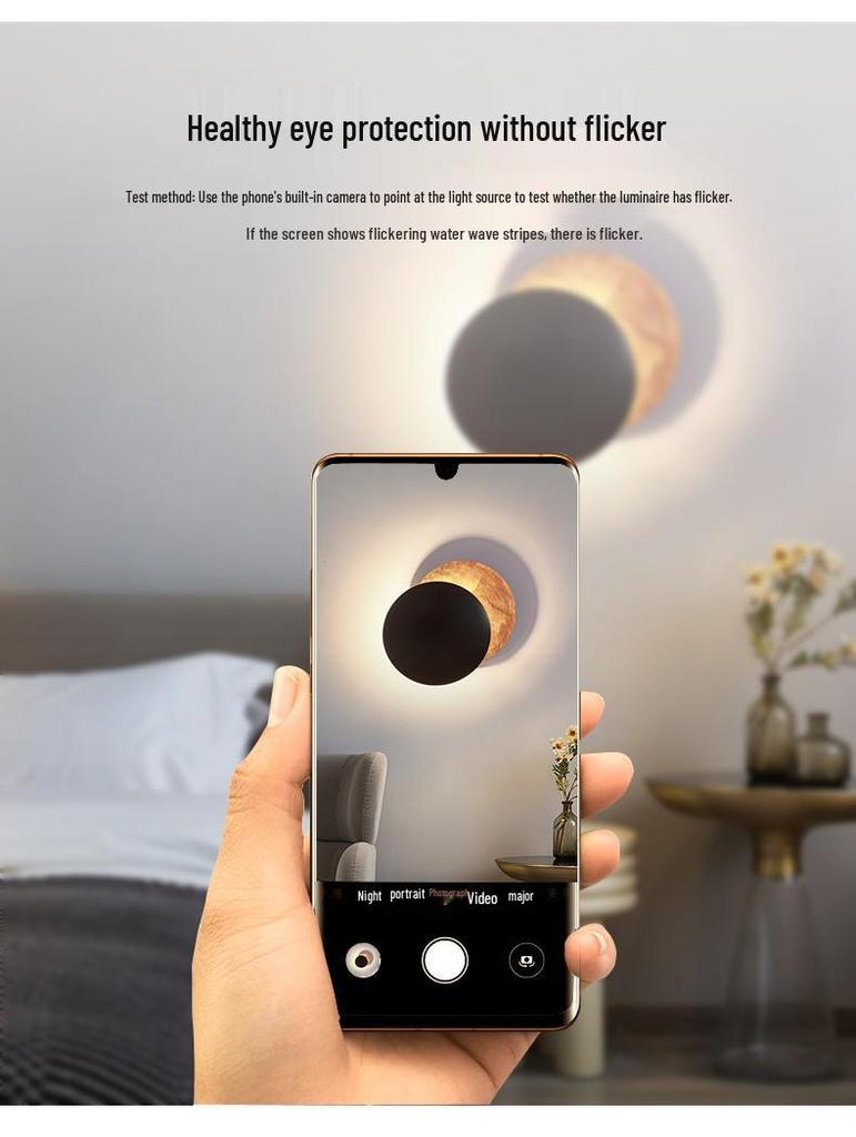 Nordic Luxury Moon Wall Lamp - Italian Designer Eclipse for Bedroom & Staircase