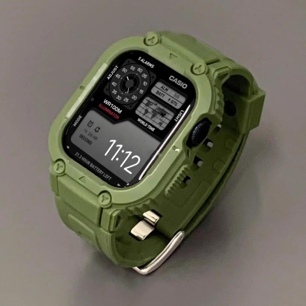 Cinturino per Apple Watch Ultra 49mm 45mm 44mm 41mm 40mm Cinturino in silicone per Iwatch Serie 8 7 6 Se 5 4 Bracciale con copertura protettiva