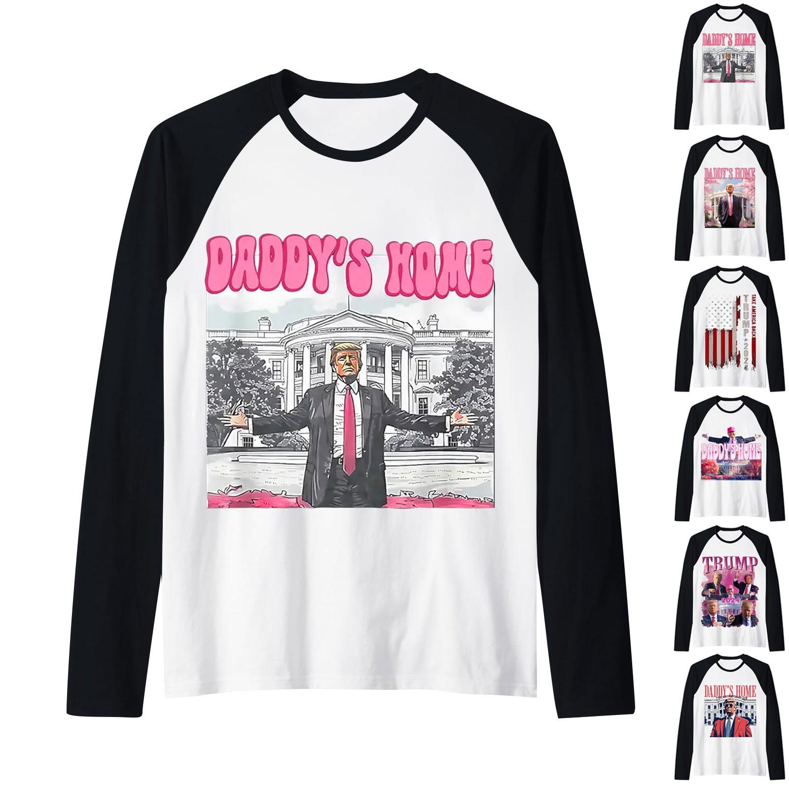 

Men s And Women s Casual Printed Printed Round Neck Pullover Long Sleeve Top XXXL синий