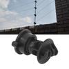 100PCS Black Fence Post Insulators Compact Round Post Insulators Durable Electric Fence Insulators