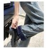 Vintage Blue High Waist Slim Fit Straight Leg Wide Jeans Casual Spring Autumn Retro Denim Pants