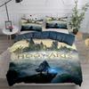 Moon Castle Boys Duvet Cover Set UK Single Double Queen King US Twin Full King Size Bed Linen Set Soft Comfortable