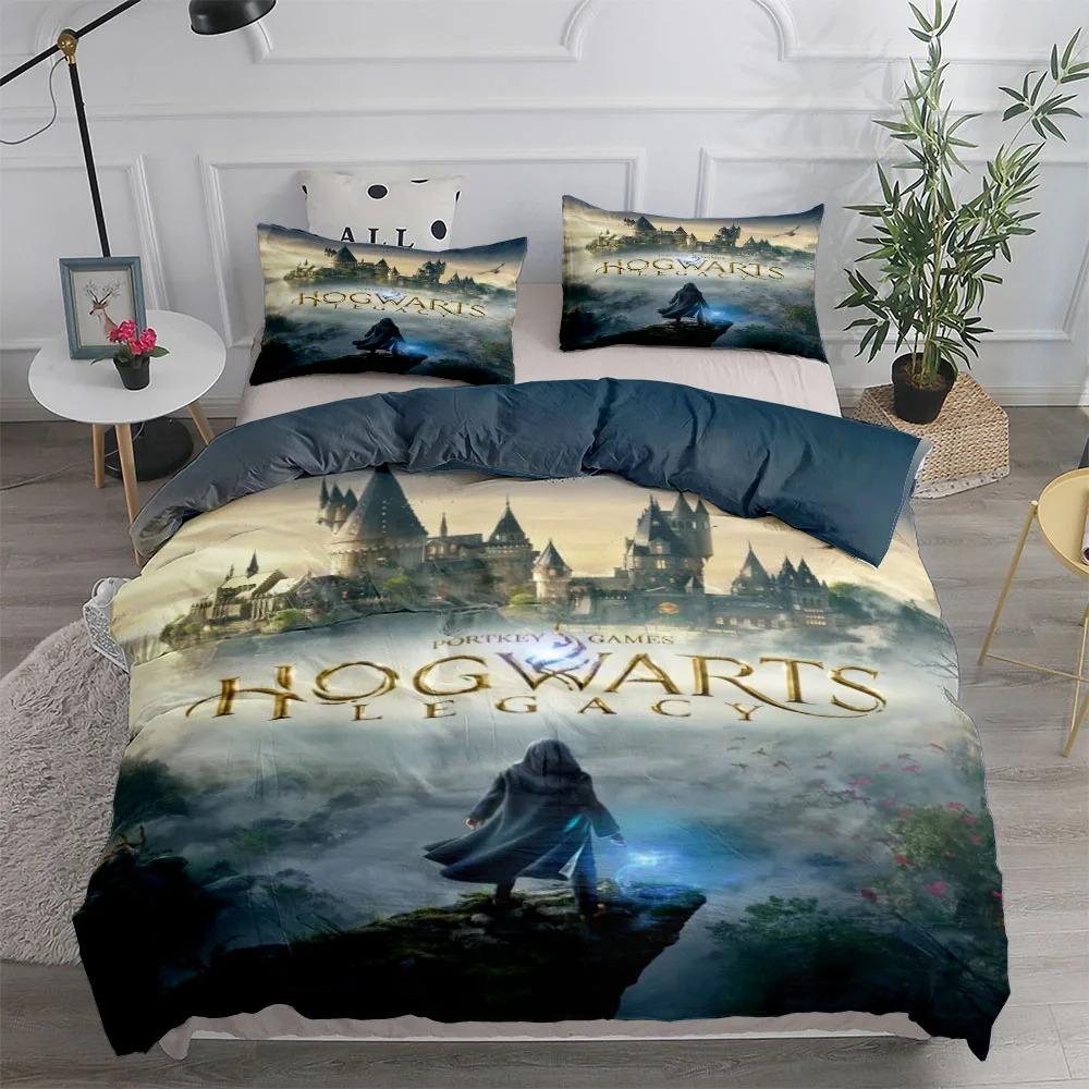 Moon Castle Boys Duvet Cover Set UK Single Double Queen King US Twin Full King Size Bed Linen Set Soft Comfortable