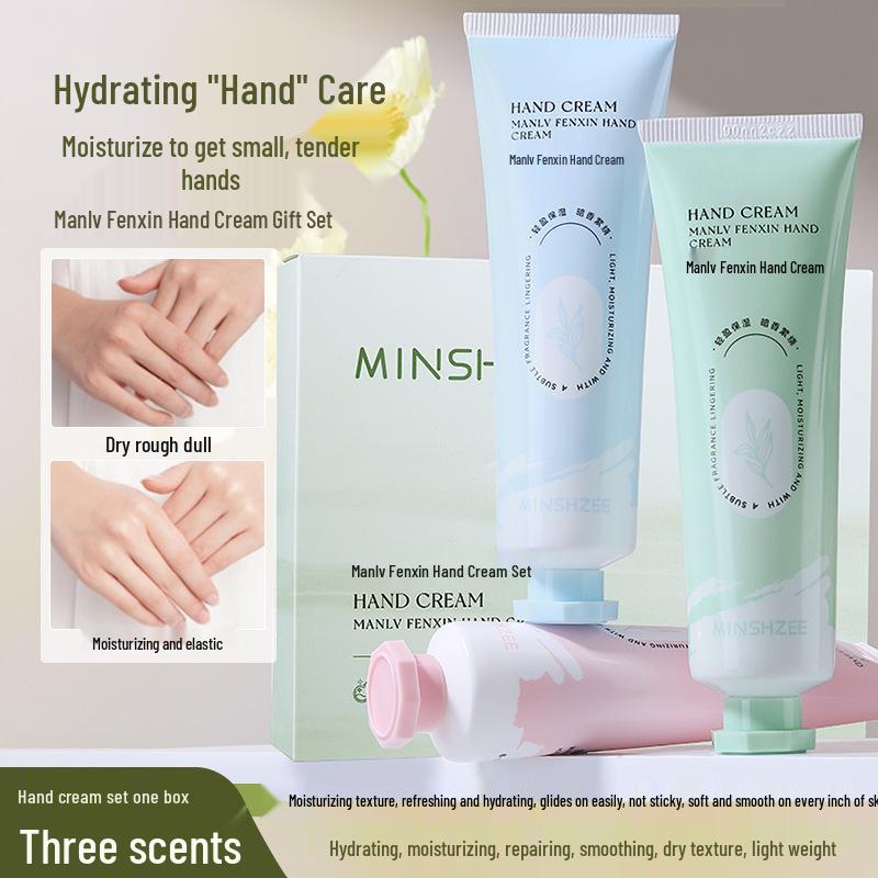 Mingxi Zhi Fragrant Hand Cream Gift Set: Moisturizing & Hydrating for Autumn/Winter, Anti-Cracking, Refreshing Care
