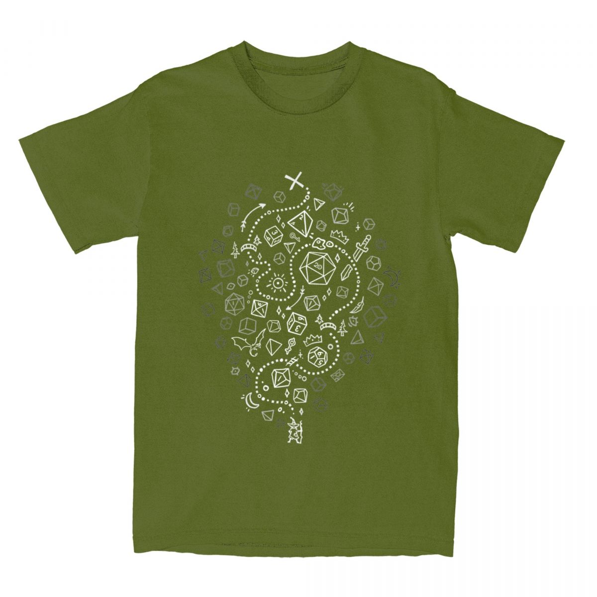 

Men Women s DnD D20 Dice The Adventure Begins Shirt Merch Dungeon Dragon Pure Cotton Tops T-shirt Vintage Tees All Seasons 4XL