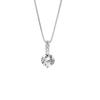 Korean Zircon Teardrop Pendant Necklace: Minimalist Fresh Style with 7mm Sparkling Diamond Design for Women