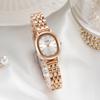 Oval Green Small Plate Women'S Watch Niche High-End Watch Stainless Steel Simple Wind Women'S Watch
