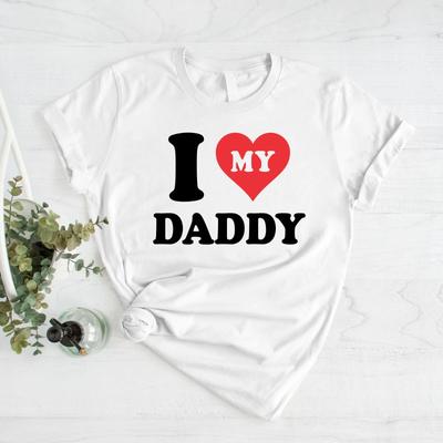Ideia de Presente para o Dia dos Pais Eu Amo Meu Papai Camiseta Juvenil Infantil Tee do Dia dos Pais