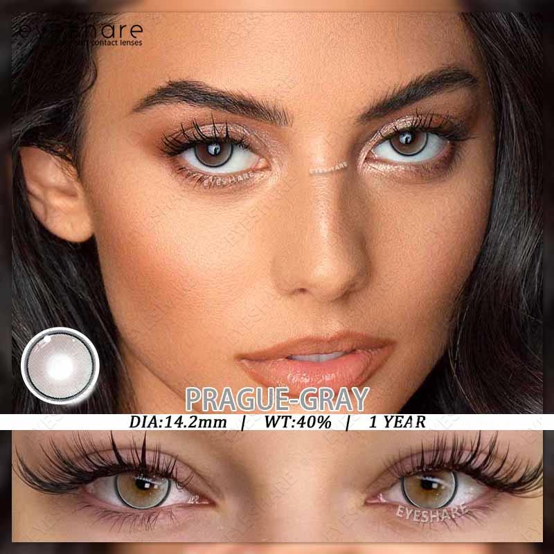 Eyeshare Colored Contact Lenses Purple Fashion New Style Contact Lenses Gray Natural Comfortable Colored Lenses Pink Makeup Colored Lenses 1 Pair