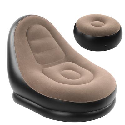 Il divano confortevole gonfiabile floccato per fitness portatile all'aperto gonfia semplicemente sgonfia