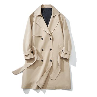 Trench Coat Men's Mid-length Autumn and Winter Mid-length Autumn and Winter Couple's Retro Over-knee Coat Coat