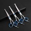 Blue & Pink Baby Flat Cut Scissors, Thinning & Bangs Scissors, Pet Grooming & Hairdressing Scissors Set