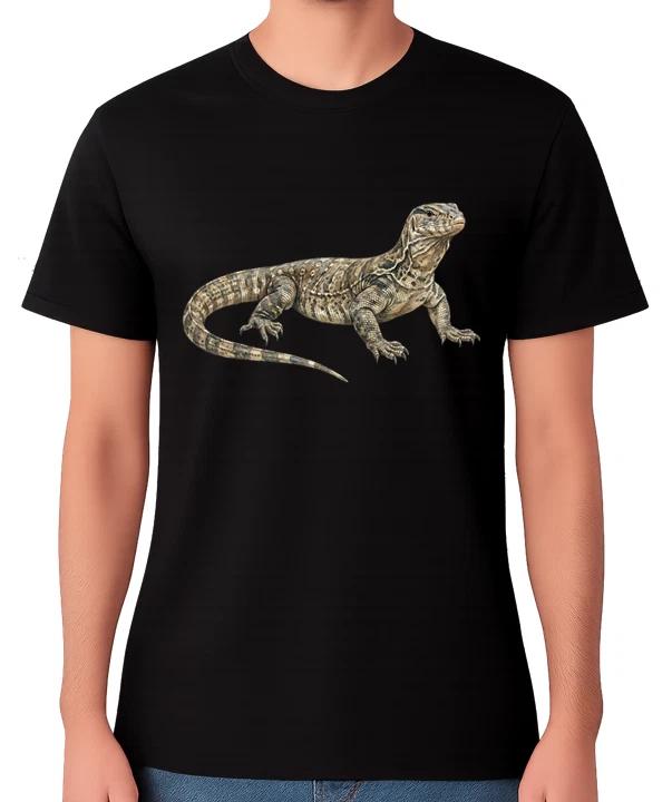 Monitor Lizard T-Shirt Realistic Reptile Wildlife Animal Graphic Unisex Tee XXL