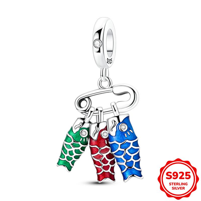 Glück Karpfen und Origami Kraniche Neu In Anhänger Charm Perlen Passend für 3mm Armband Halskette Für Frauen Luxus DIY Schmuckherstellung