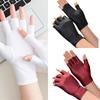 Sunblock Fingerless Gloves for Women Outdoor Activity Wrist Length Driving Gloves Light Weight Fingerless Sunblock Glove
