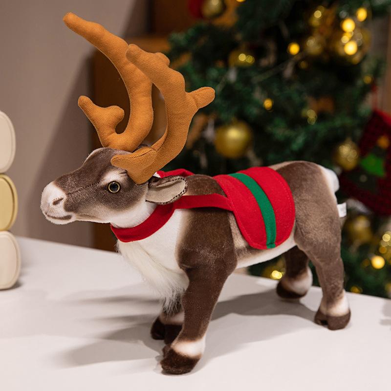 

Милая имитация лося, оленя, кукла, плюшевая игрушка, олень, рождественский олень, кукла, детская компания, успокаивающая кукла 42cm（0.4kg）