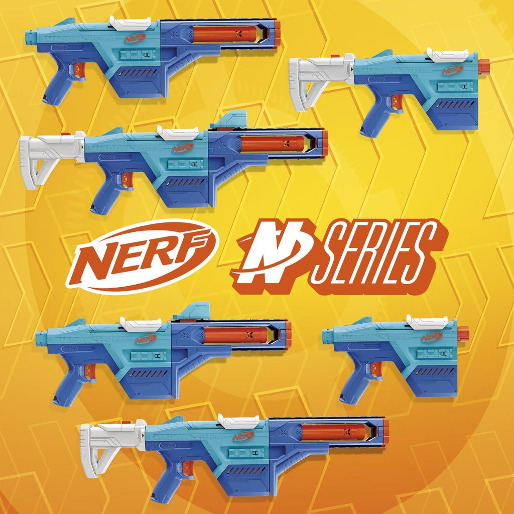 Nerf N Series Shadow Storm obsahuje 24 nábojů N1 pro sportovní střelbu v interiéru i exteriéru pro věk 8+ a autentický produkt Blaster, šipky, hračka, hra, nahoru, F8635,