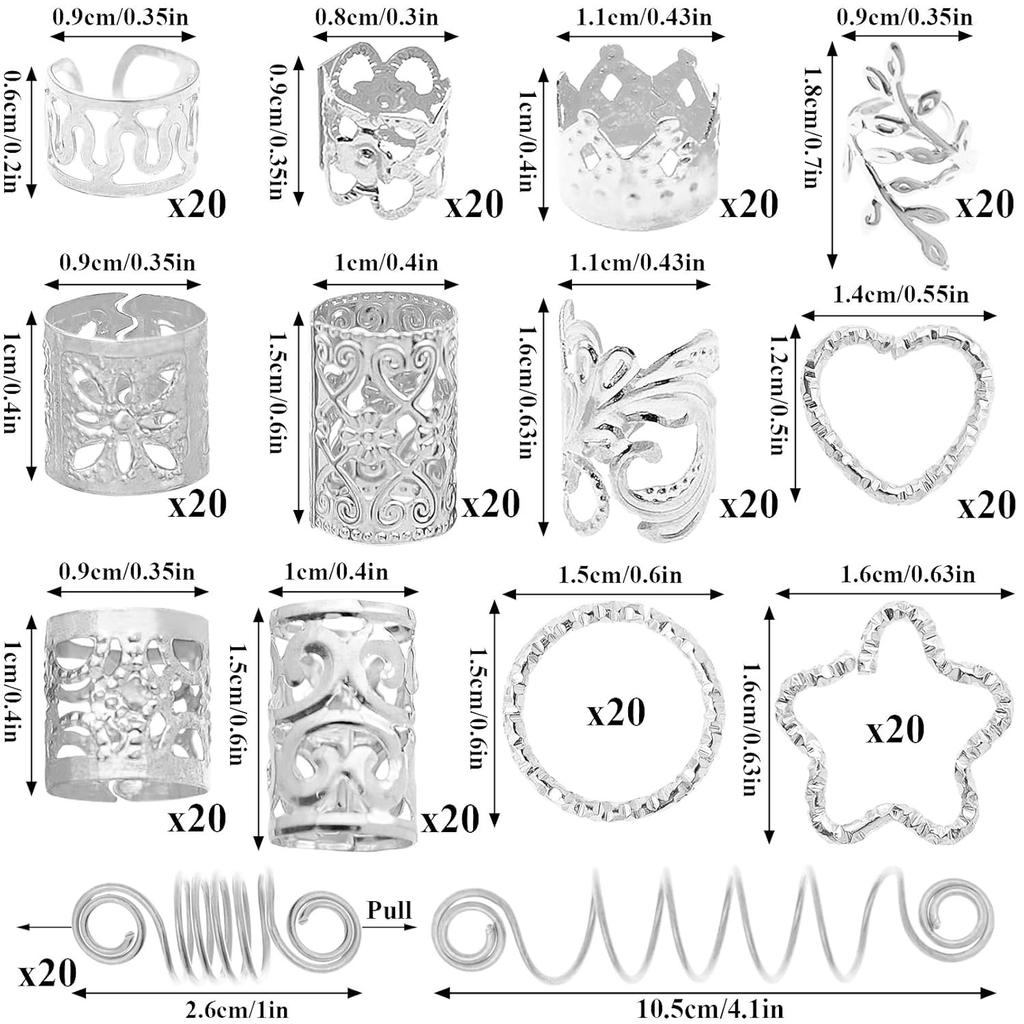 260 Piece Set, Wig Accessories, Braids, Hair Accessories, Gold Dirty Braids, Hair Extensions, Personalized Trendy Accessories