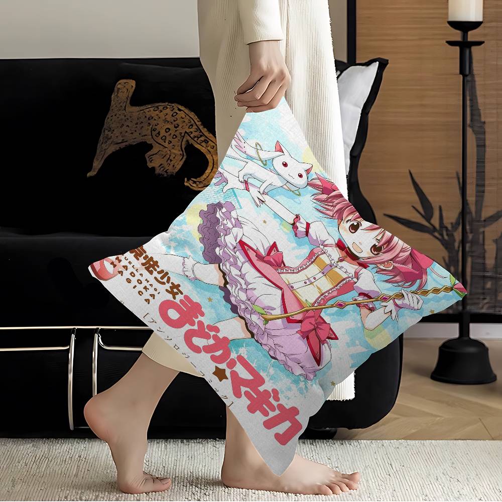 Puella Magi Madoka Magica Animes Personalized Pillow Cover Kids Bedroom Wild Party Decor Pillowcase Kid Birthday Shower Gift