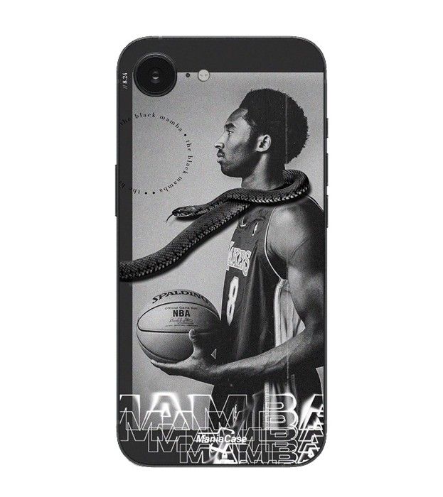 Coque Maniacase Pour Iphone 16E Kobe Bryant NBA black mamba mentality