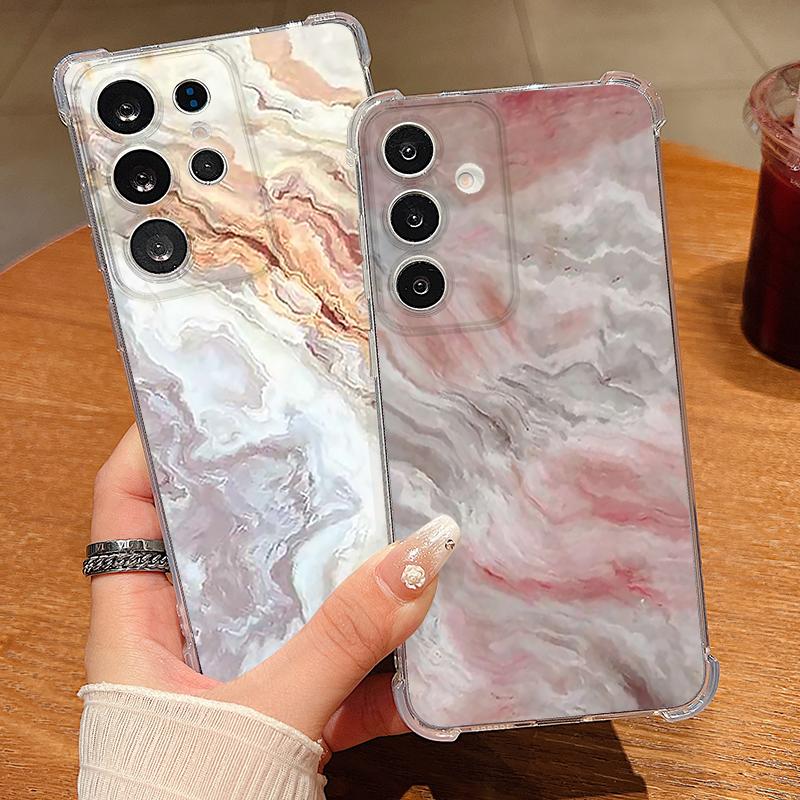 Luxury Marble Pattern Phone Case For Samsung Galaxy A57 A37 A17 A56 A16 A55 A36 A26 A15 A35 A54 A53 Clear Shockproof Soft Cover