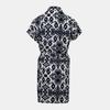 Graphic Print Dress with Drawstring Women VERO MODA