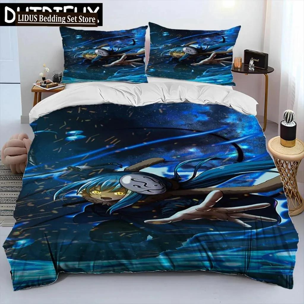 I Got Reincarnated As A Slime Anime Comforter Bedding SetDuvet Cover Bed Set Quilt Cover Pillowcaseking Queen Size Bedding Set