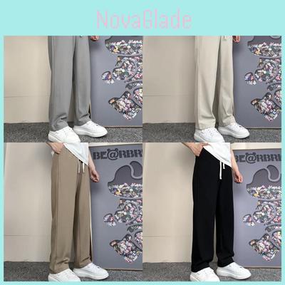 Men Casual Pants With Elastic Waist And Straight Leg For Winter Lounge Comfort