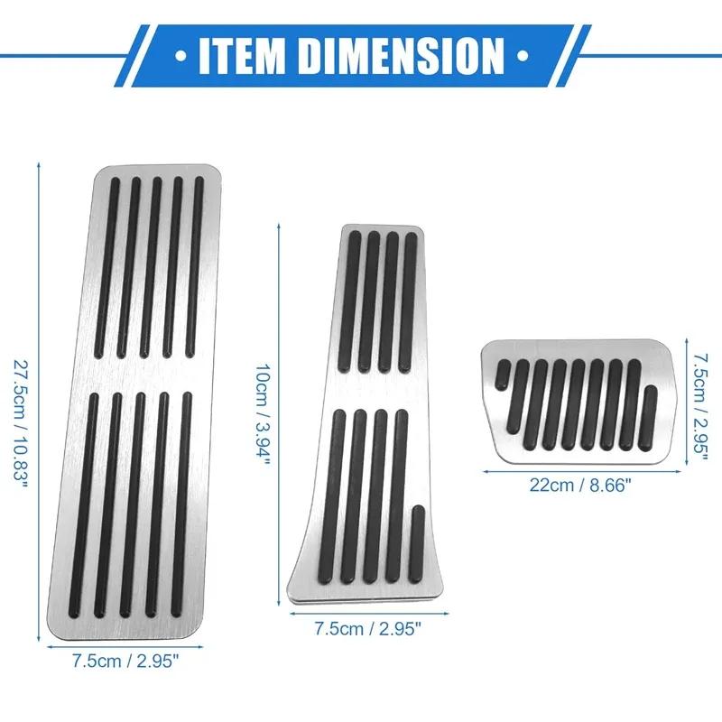 For Tesla Model X Model S Accessories Aluminum Alloy Foot Pedal Accelerator Gas Fuel Brake Pedal Rest Pedal Cover Car Styling