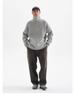 Men's High-Neck Half-Zip Thick Knit Sweater, Retro Loose-Fit Pullover for Autumn/Winter