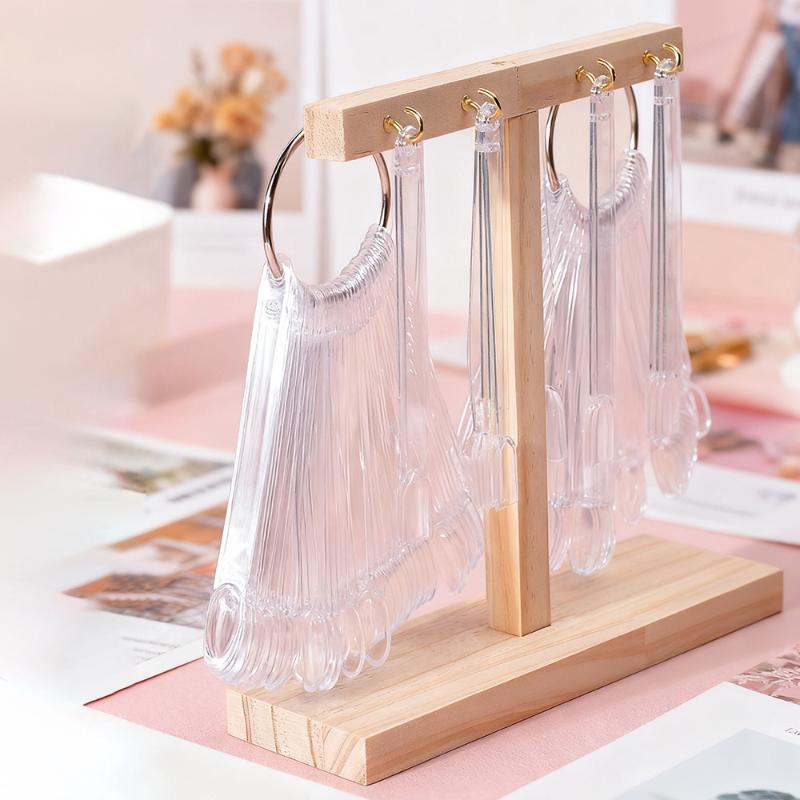 T/L-Shaped False Nail Art Color Card Display Stand Gel Polish Template Nail Art Tips Sample Stand Nail Polish Practice Shelf