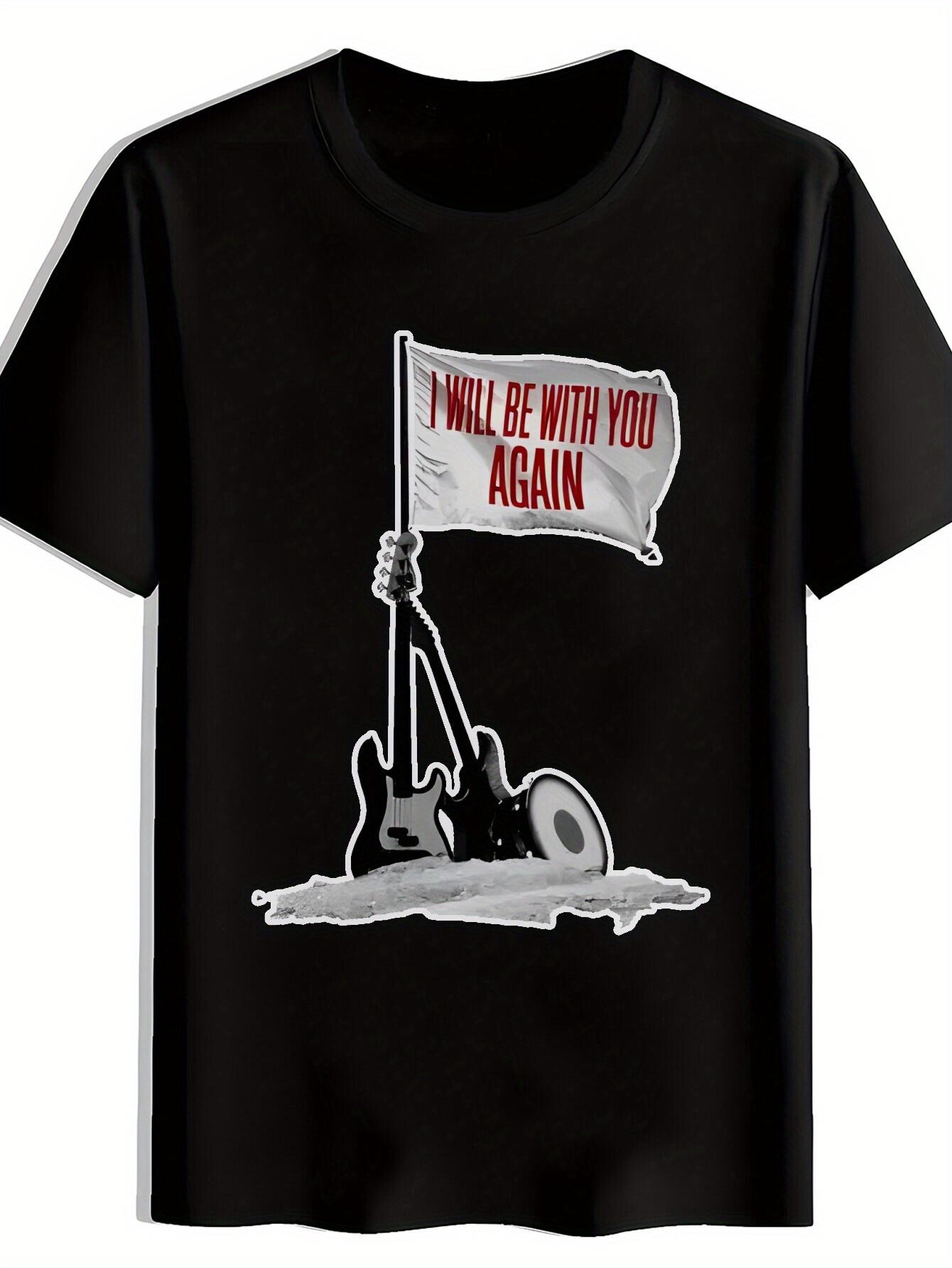 T-shirt Retro Rock Band Graphic - I Will Be with You Again Design L