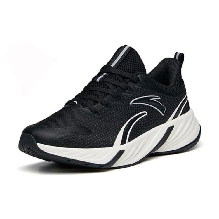 New Anta Cushioning Lightweight Abrasion Resistant Slip Resistant Low Top Running Shoes Women's Black 122145523-6