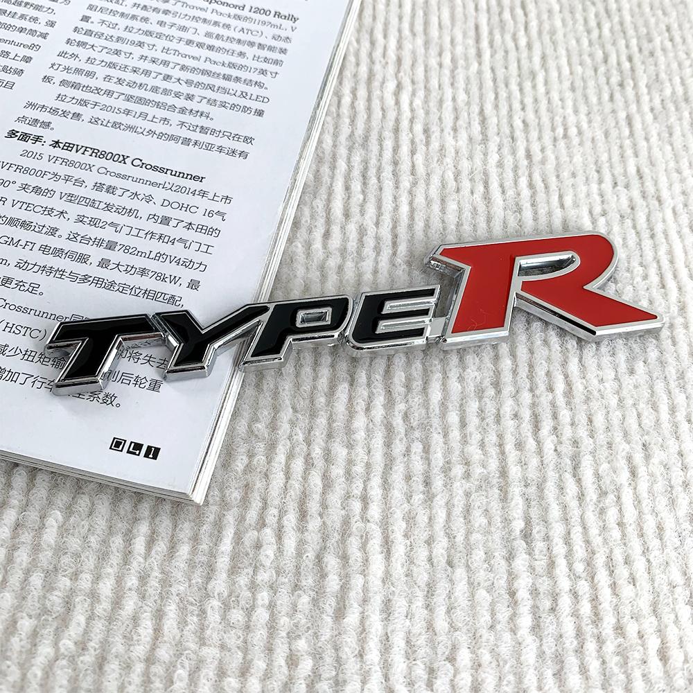 3D-Metall-Emblem für den vorderen Kühlergrill des Autos, R-Typ, Aufkleber mit Logo für Honda CIVIC FD2 FD FA 5 Mugen