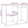Makeup Table Shelf in Sonoma Oak 80 x 40 x 65 cm Engineered Wood