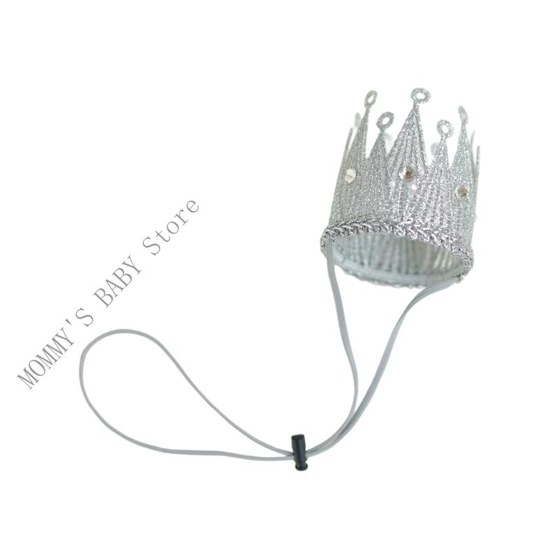 Adjustable Royal Design Hair Ornament For Infants Girls Fashionable Infant Crowns for Celebrations Polyester Accessory