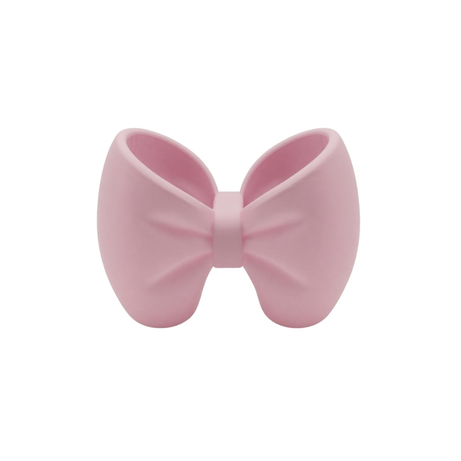 

Bow Shaped Toothbrush Holder Pen Cup Organizer Stand for Bathroom Countertop Storage Durable Plastic Material Compact Design One Size рожевий