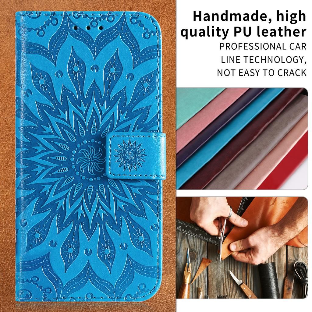 For Xiaomi 17 Leather Wallet Case Sunflower Imprinted Phone Cover