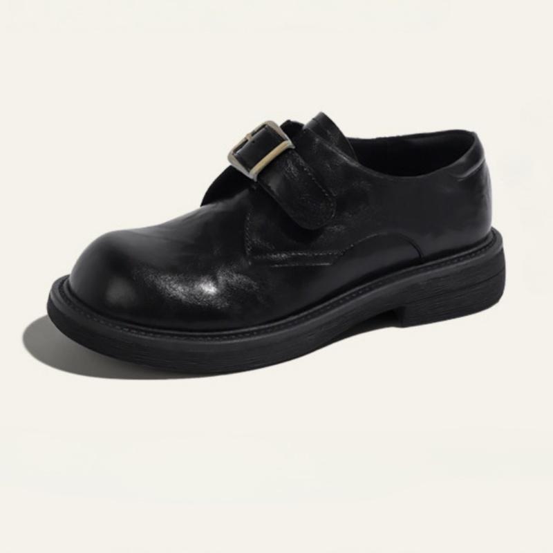 Fashion Women's Cowhide Metal Buckle Slip On Flats 2025 Spring Autumn Concise Leisure Flat Shoes High Quality Versatile Oxford Shoes