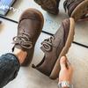 Men’s Retro Low Boots Shoes Fashion Casual Driving Shoes Black Brown Wide Head Shoes Plus Size