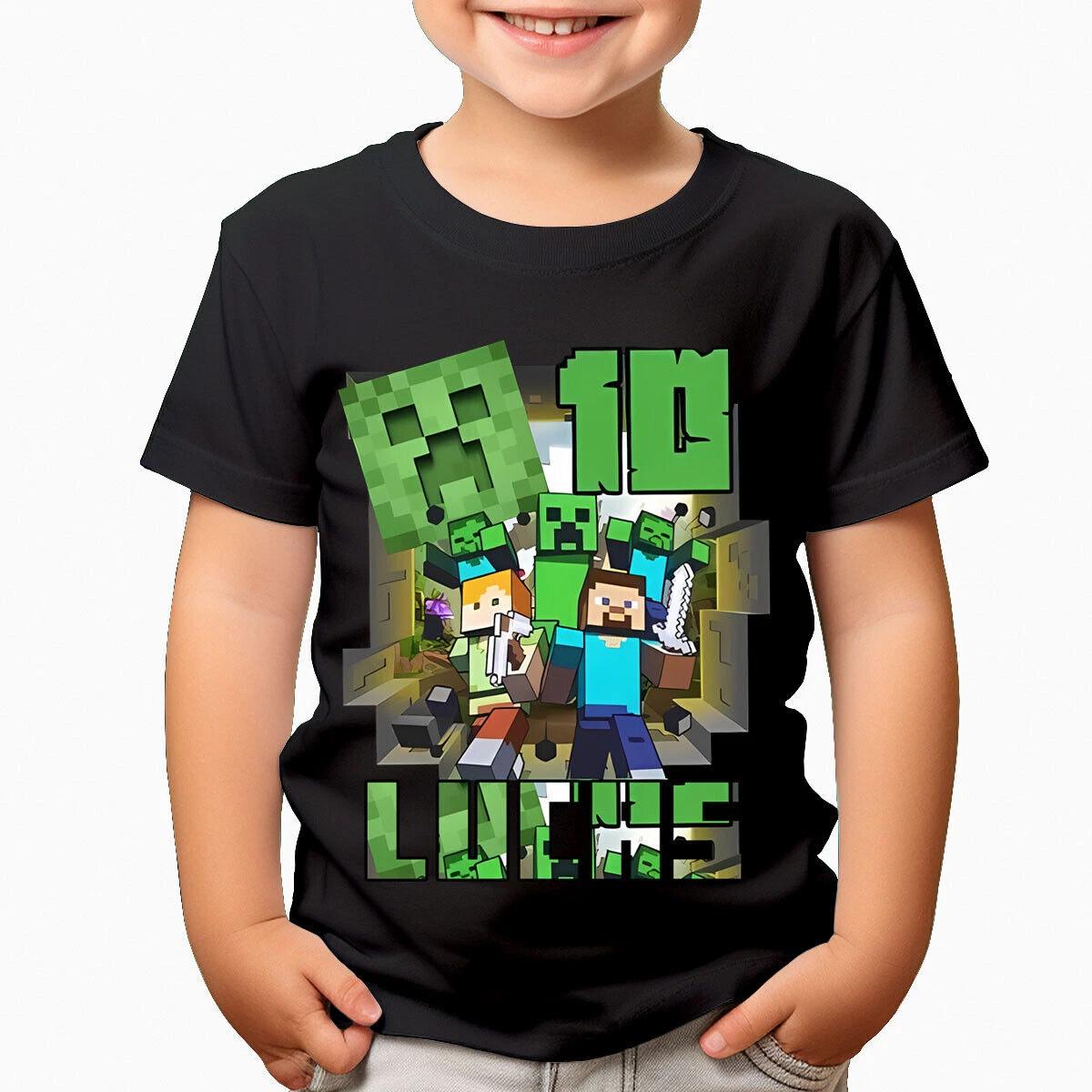 Personalised Your Name & Age Boys Girls Game Series Birthday Kids T-Shirts #UJG6 150