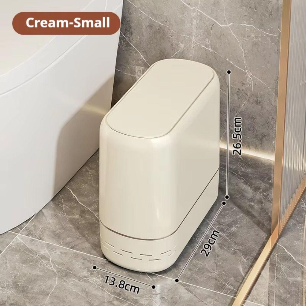 Storage Bucket Waterproof Bin Thickened Desktop Garbage Bin Sealed Trash Can  Kitchen