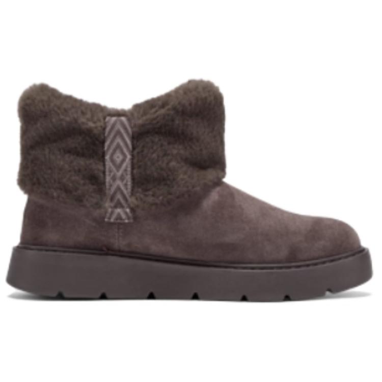 Skechers Warm Height Increasing Comfortable Soft Short Snow Boots Women boots Brown 169100-CHOC