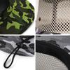 Summer Camouflage Bucket Hat Outdoor Breathable Mesh Sunshade Hat Men's Panama Hat Bucket Hat Travel Camping Climbing Fishing Cap UV Protection Hat
