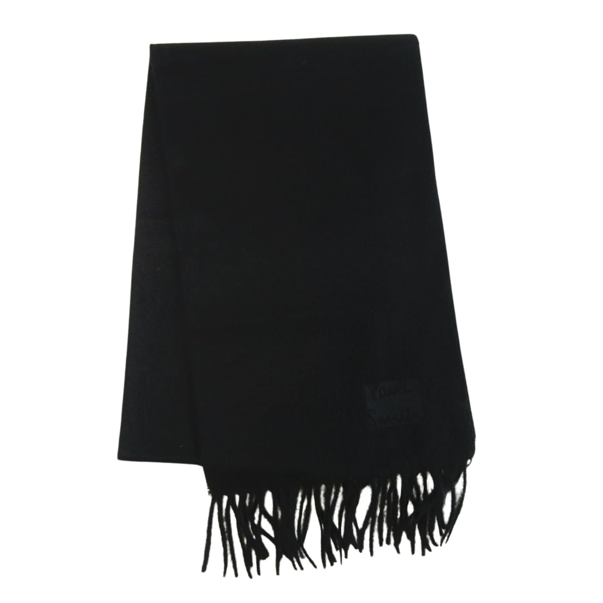 

Muffler Cashmere Cashmere Scarf LOGO Made in England [Paul Smith] Men s Women s (Black) [Item] чёрный